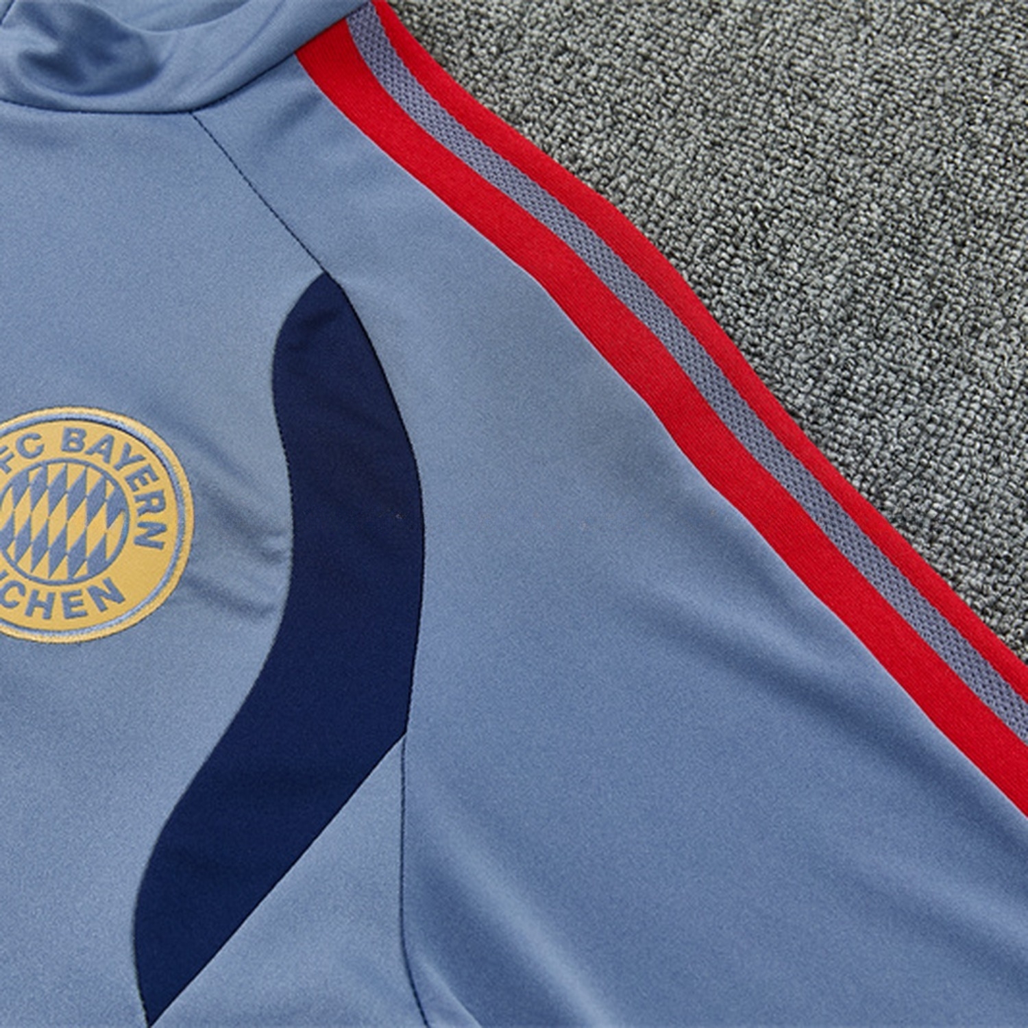 Bayern Munich 26-27 Long Sleeve Training Set - Grey Top & Deep Blue Pants - UnitedFutballJersey