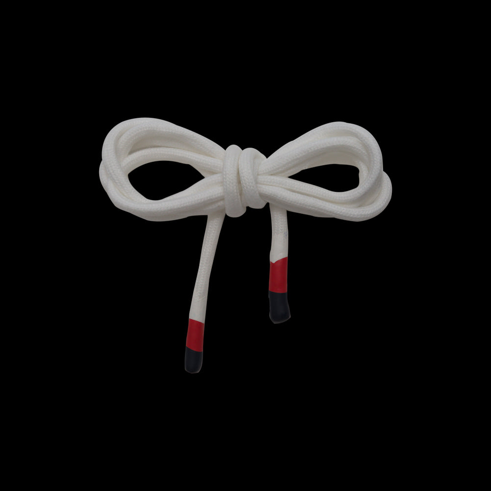 Italian White Drawstring with Navy and Red Tips - 52