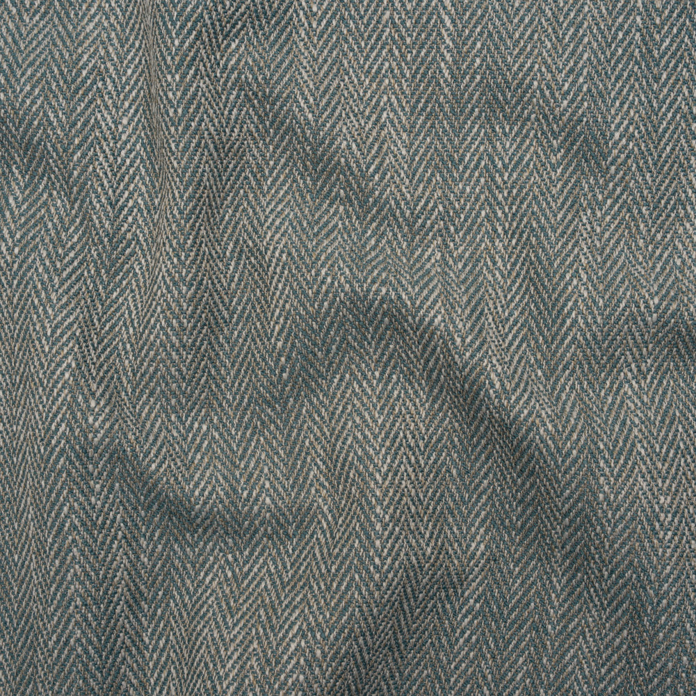 Recycled Polyester Home Decor Twill - Duckegg Herringbone - British Imported - Joann Fabrics
