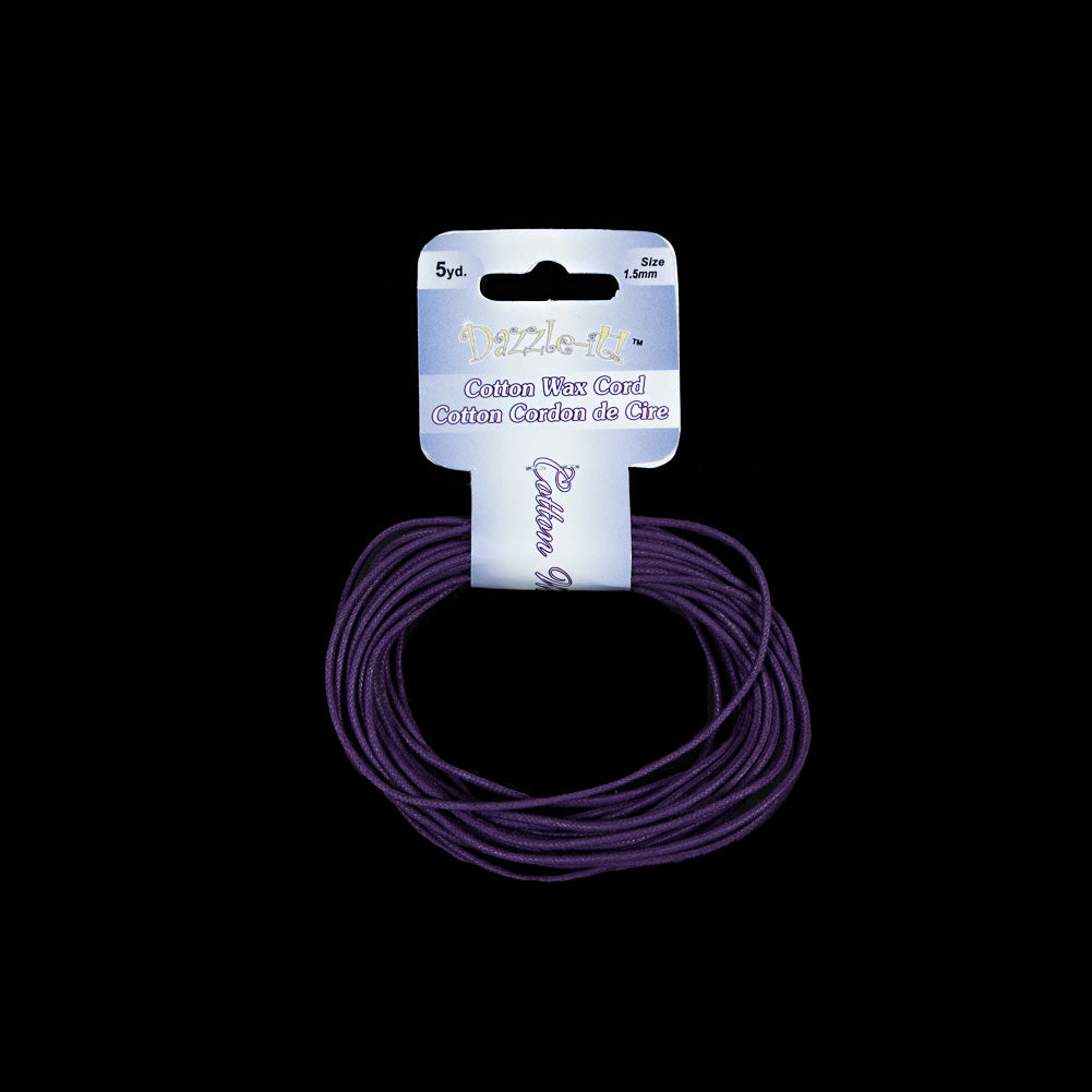 Dazzle-It Purple Cotton Wax Cord - 1.5mm - Joann Fabrics