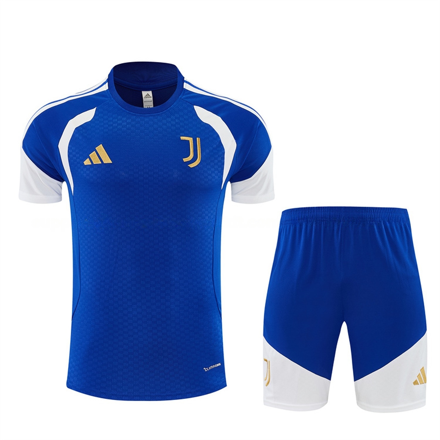 Juventus 26-27 With White Short-Sleeve Training Set - Royal Blue Top & Royal Blue Shorts - UnitedFutballJersey