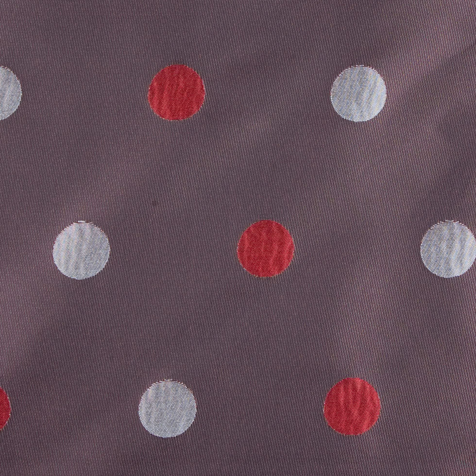 Heather Gray/Garnet/Silver Polka Dots Brocade - Joann Fabrics