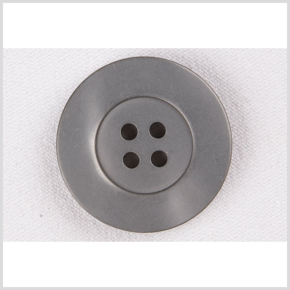 Plastic 4-Hole Button - 44L/28mm - Silver Gray Flat Rim - Joann Fabrics