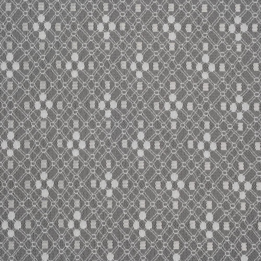 Nylon Raschel Mesh Lace - Ivory Latticework and Dots - Joann Fabrics