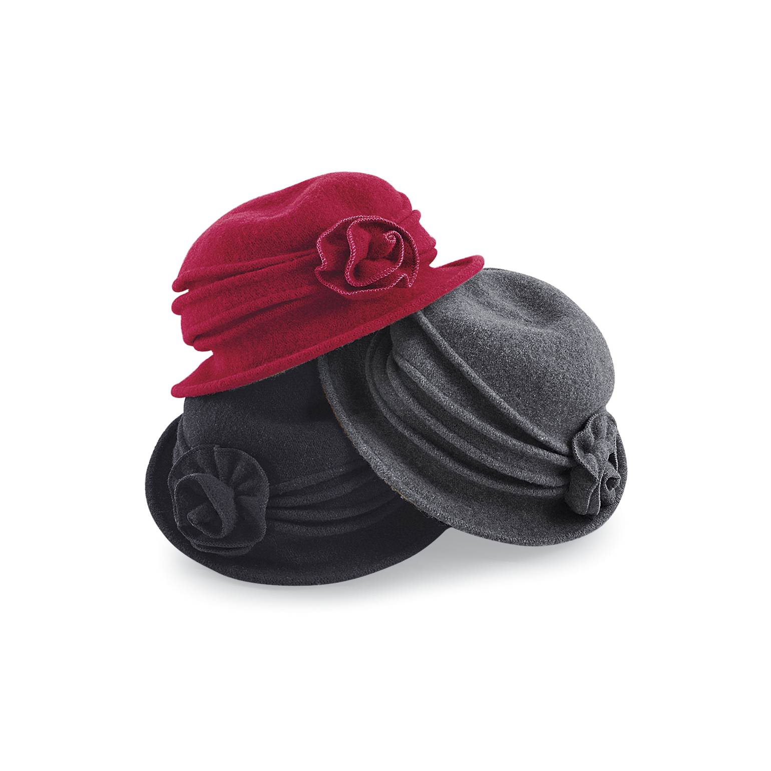 Boiled Wool Rosette Hat - Northstyle Catalog