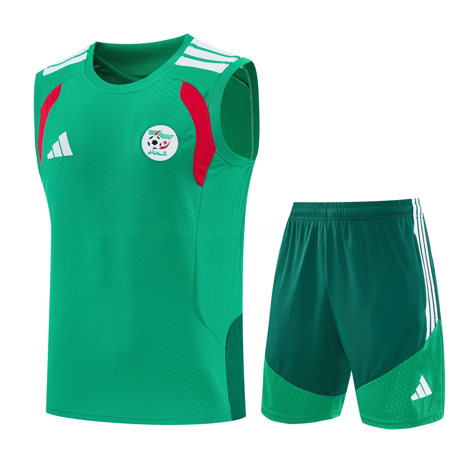 Algeria 2026 Vest Training Set - Green Vest and Shorts - UnitedFutballJersey