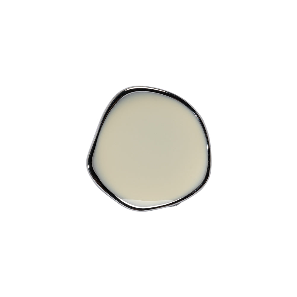 Organic Edge Enameled Shank Back Button - 28L/18mm - Nickel and Cream - Joann Fabrics