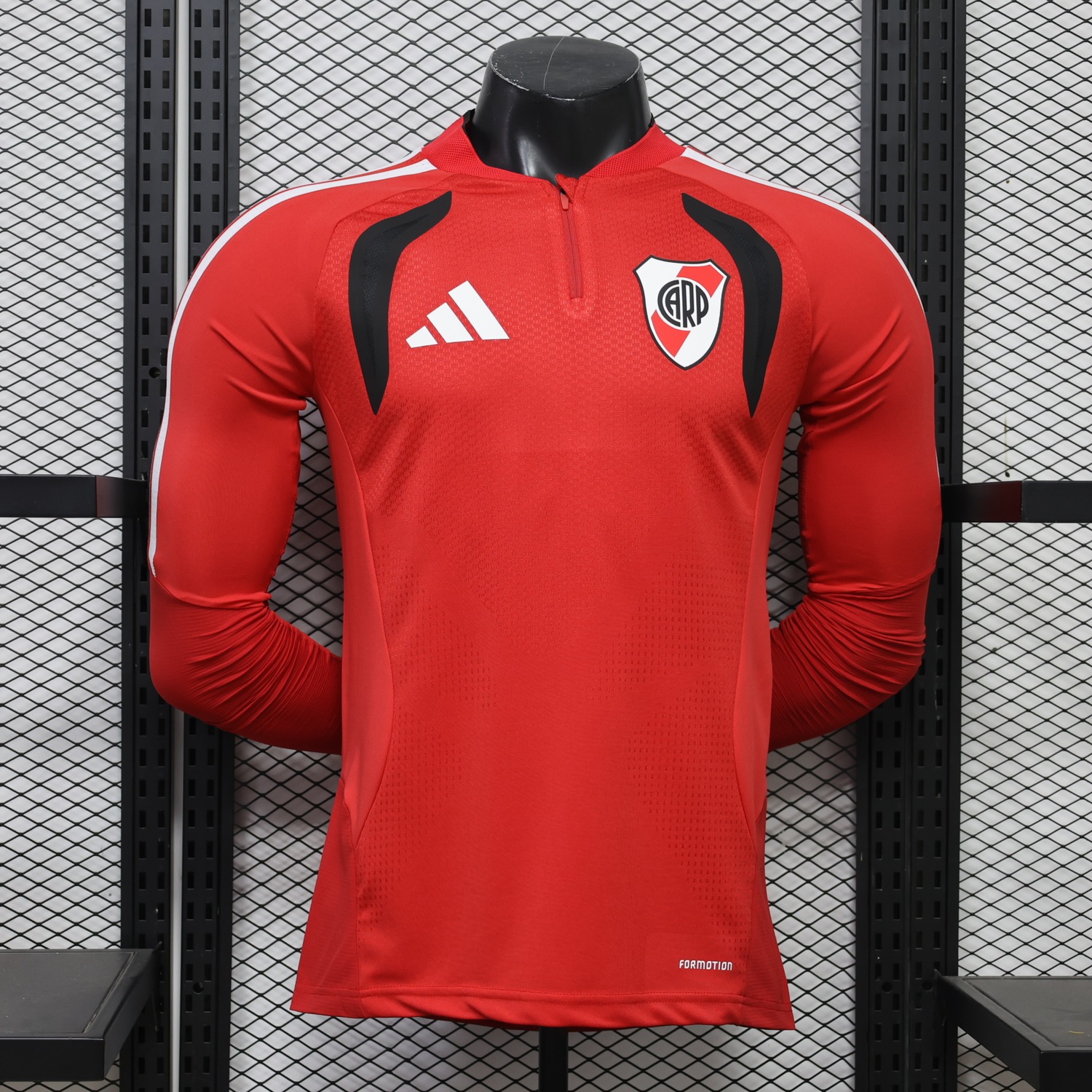 River Plate 26-27 Red Black Long Sleeves Training Jersey - Player Version - UnitedFutballJersey
