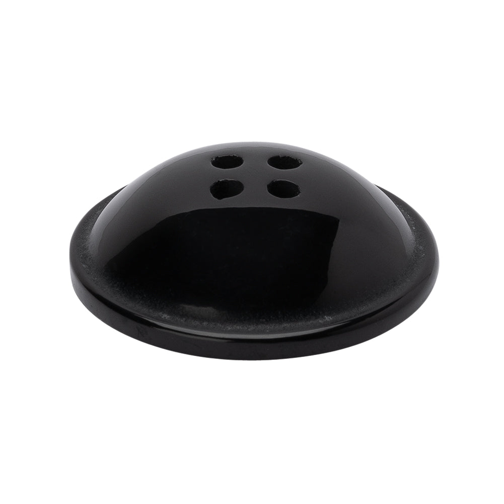 Plastic 4-Hole Button - 44L/28mm - Black Half Dome - Joann Fabrics