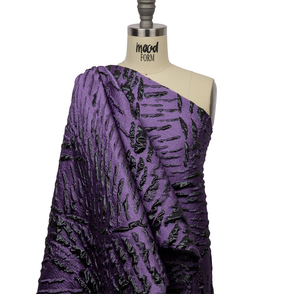 Metallic Purple and Black Abstract Luxury Brocade - Joann Fabrics