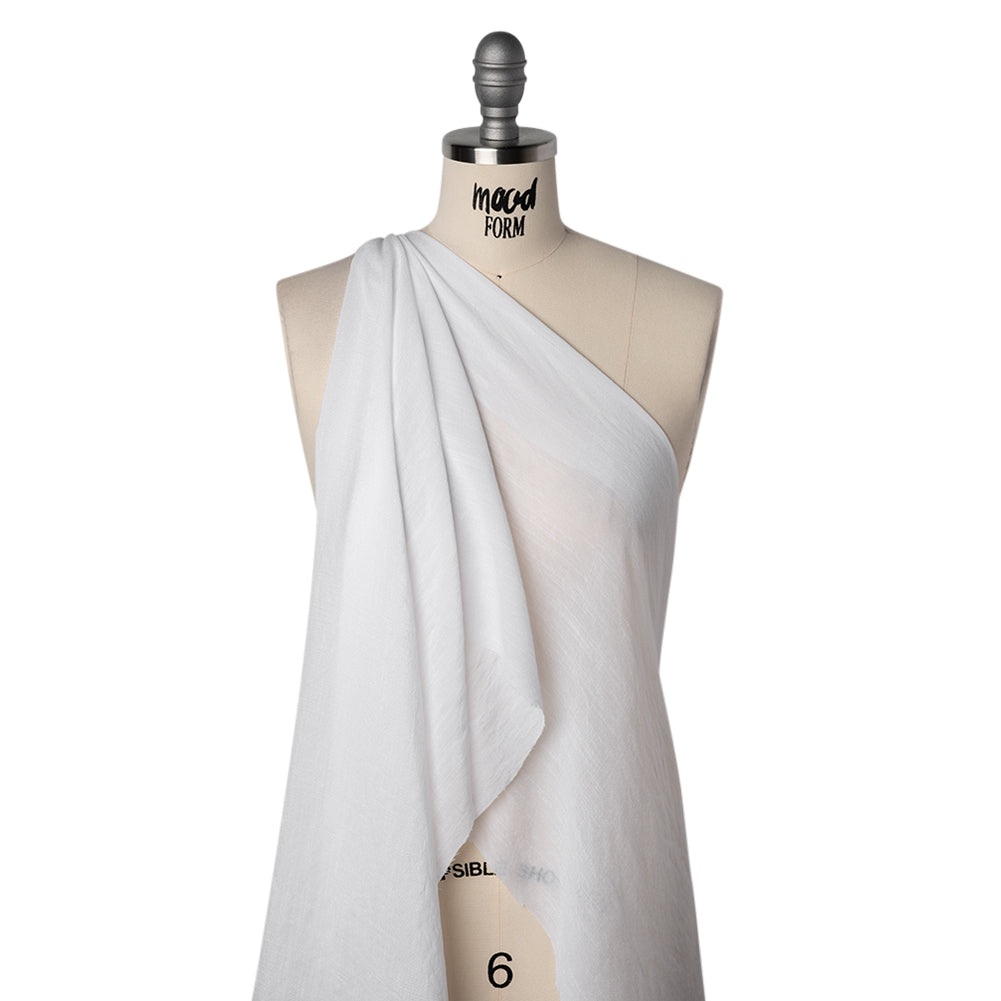 Textured Gauzy Rayon and Polyester Woven - White - Designer Deadstock - Joann Fabrics