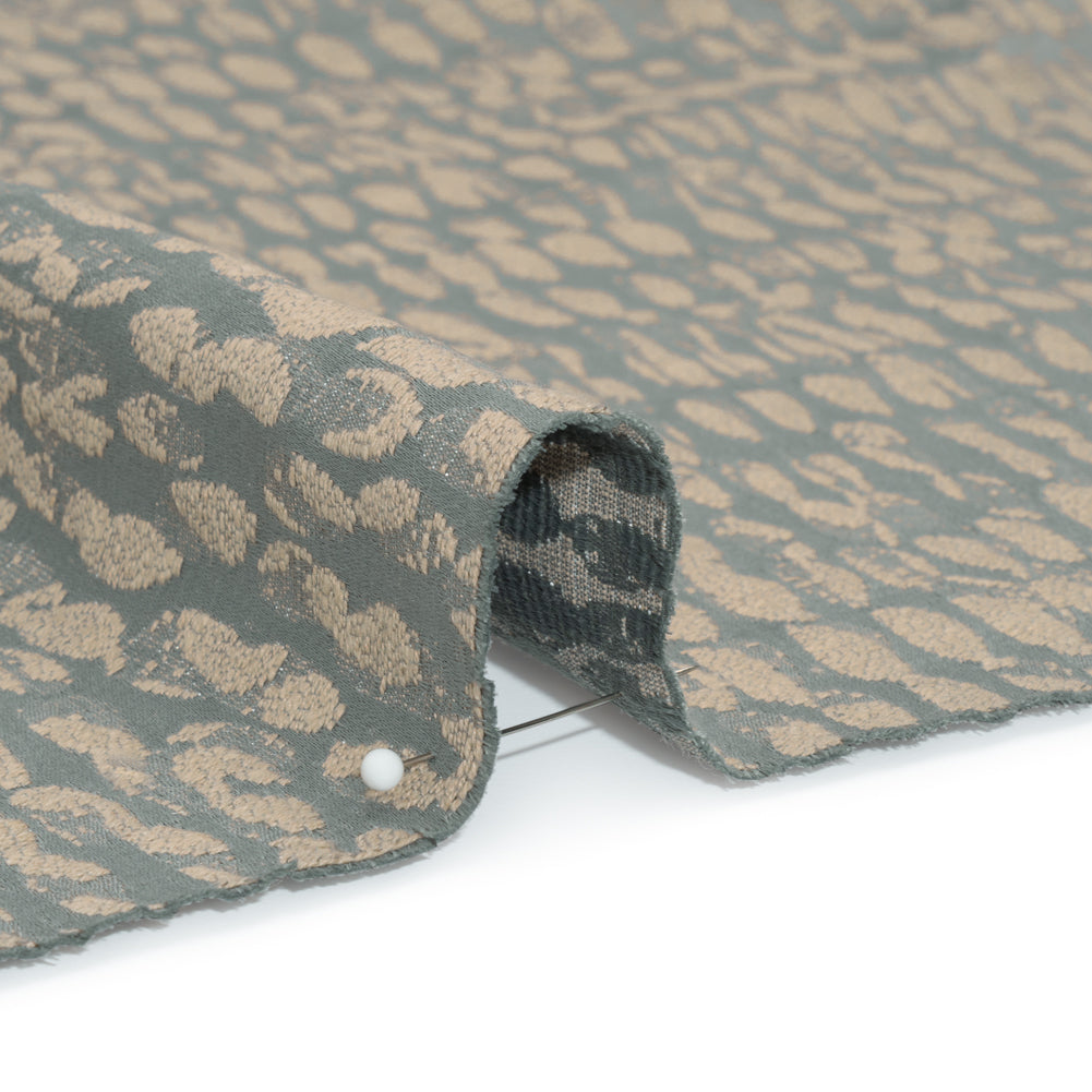 Rows of Spots Recycled Polyester and Cotton Drapery Jacquard - Ocean - British Imported - Joann Fabrics