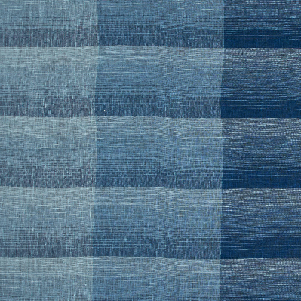 Italian Blue Gradient Plaid Linen Scrim - Joann Fabrics