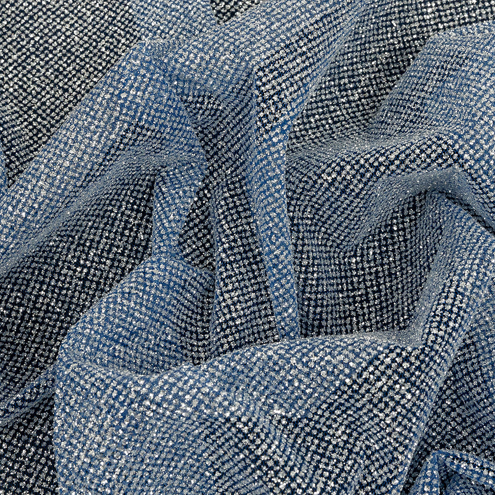 Tulle with Metallic Platinum Glitter - Royal Sax Blue - Platina Collection - Joann Fabrics