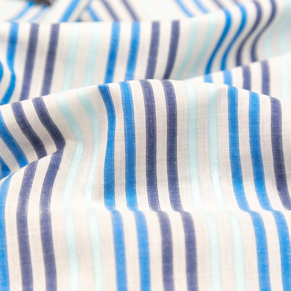 Cotton Voile - Navy, Cobalt and Baby Blue Stripes - Joann Fabrics