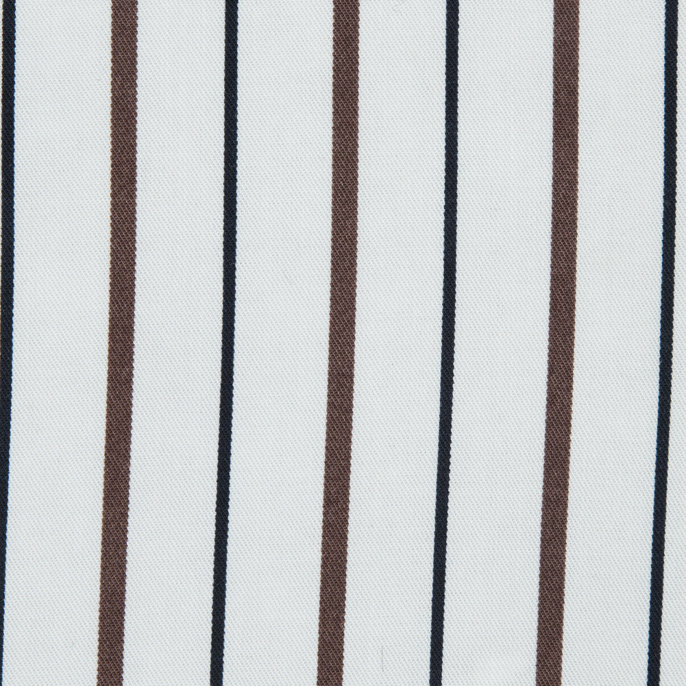 Brown, Black and White Striped Rayon Twill - Joann Fabrics