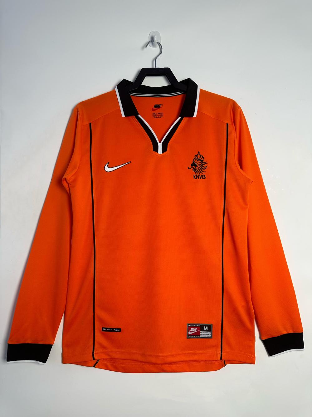 1998 Retro Long Sleeve Netherlands Home Football Shirt 1:1 Thai Quality