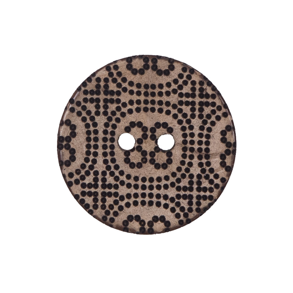 Italian Brown Etched Coconut Button - 40L/25.5mm - Joann Fabrics