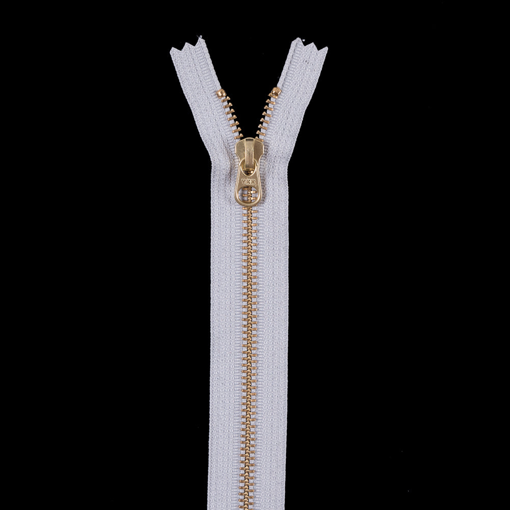 Metal Zipper with Gold Pull and Teeth 8