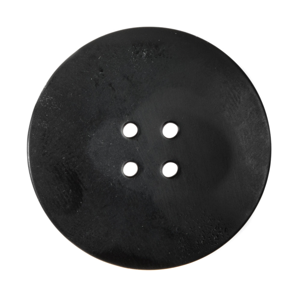 Plastic 4-Hole Button Made in Italy - 54L/34mm - Taupe and Dark Brown Striations Dish Shaped - Joann Fabrics