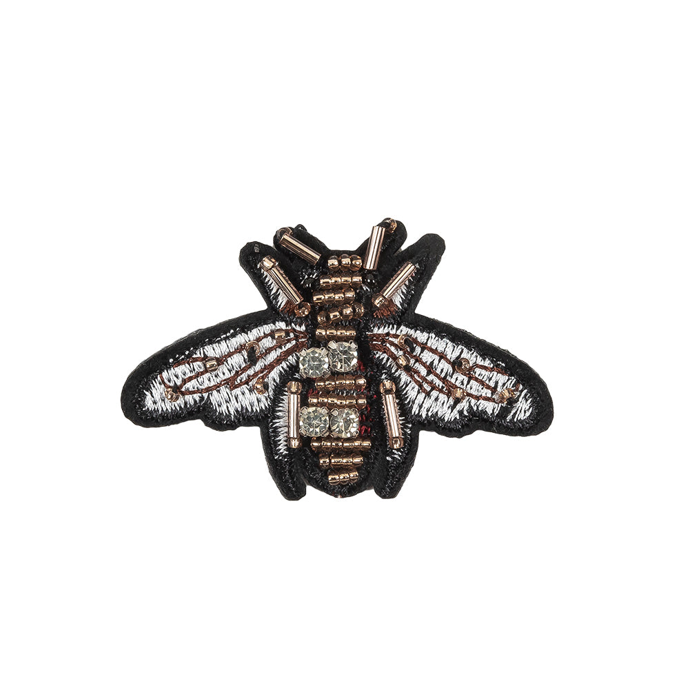 Italian Bee Applique with Beads and Rhinestones - 2.25