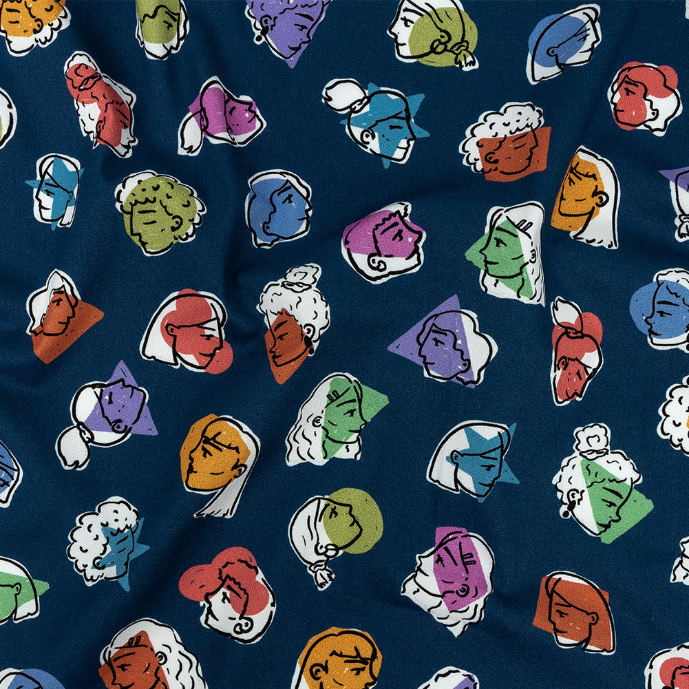 Mood Exclusive Bright Navy Face the Facts Stretch Brushed Cotton Twill - Joann Fabrics