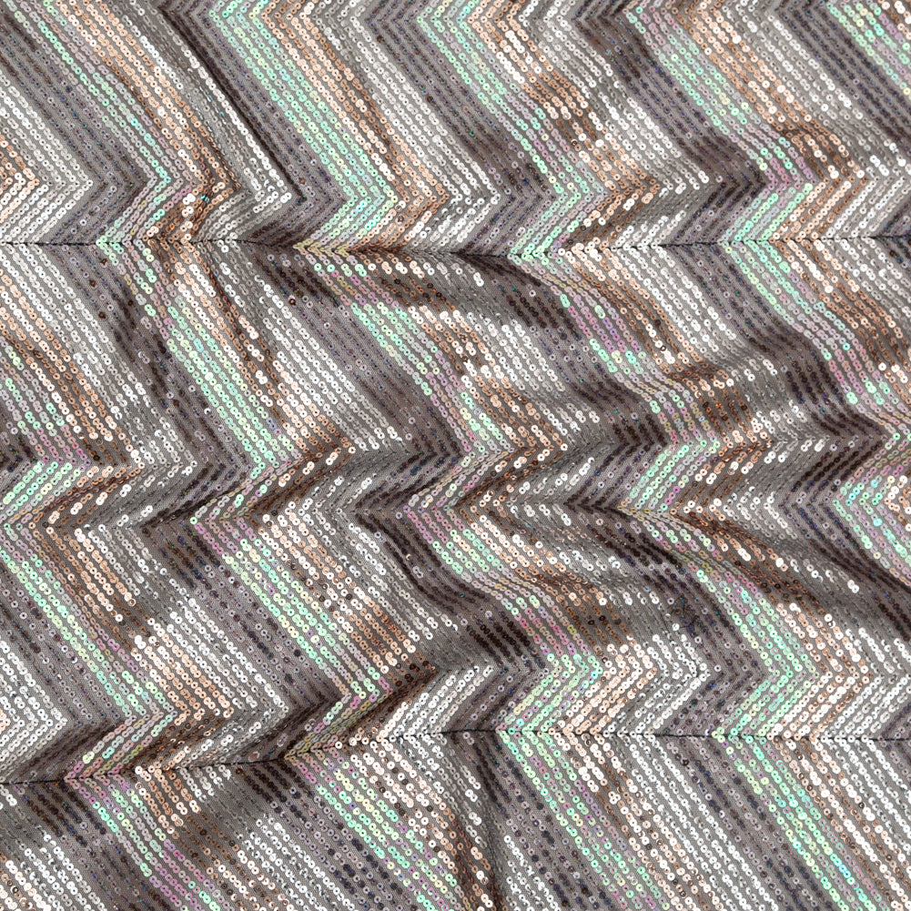 Iridescent Pink, Black, Rose Gold and Silver Zig Zag Baby Sequins - Joann Fabrics