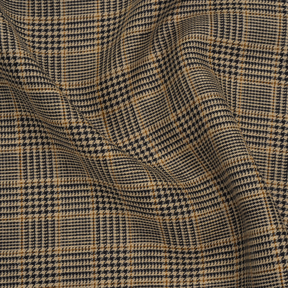 Linen Twill - Black, Beige and Tan Glen Plaid - Joann Fabrics