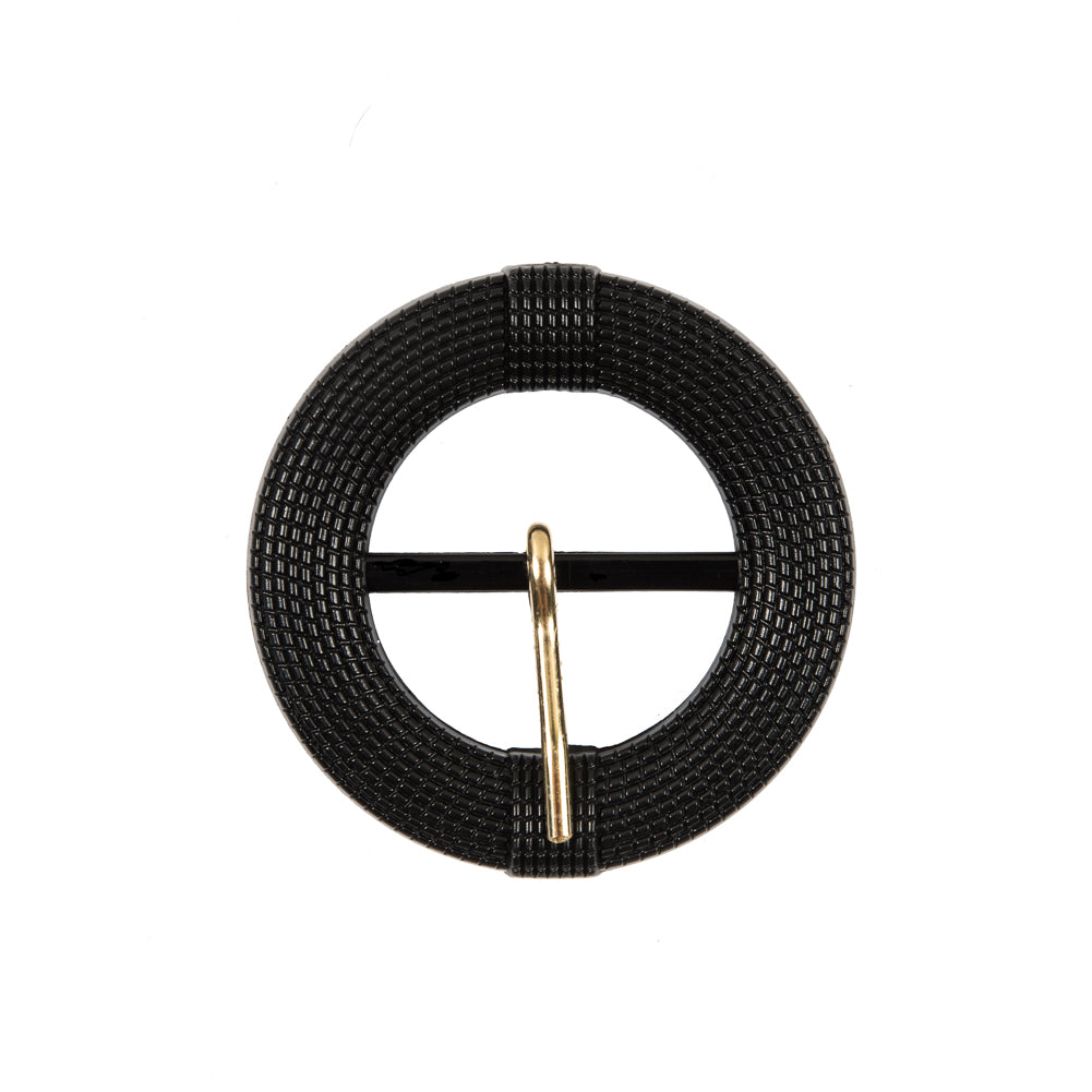 Italian Black Plastic Buckle - 2.5