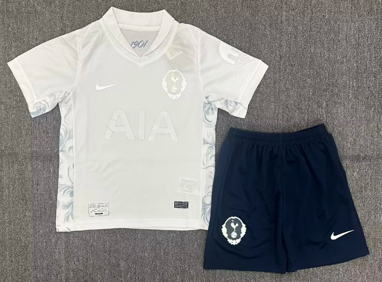 2025/2026 Tottenham 125th Commemorative Edition White Football Jersey 1:1 Thai Quality Kids Size