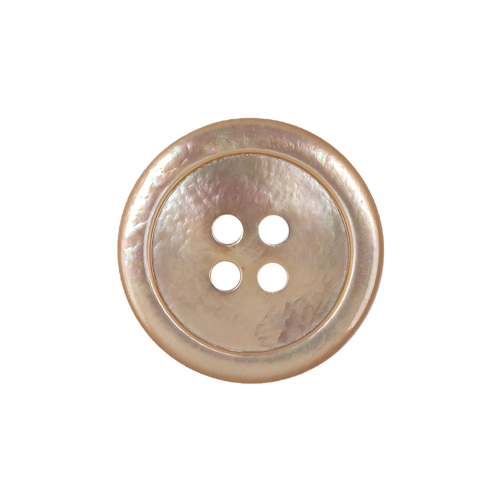 Italian Iridescent Cream and Pink 4 Hole Shell Button - 36L/23mm - Joann Fabrics