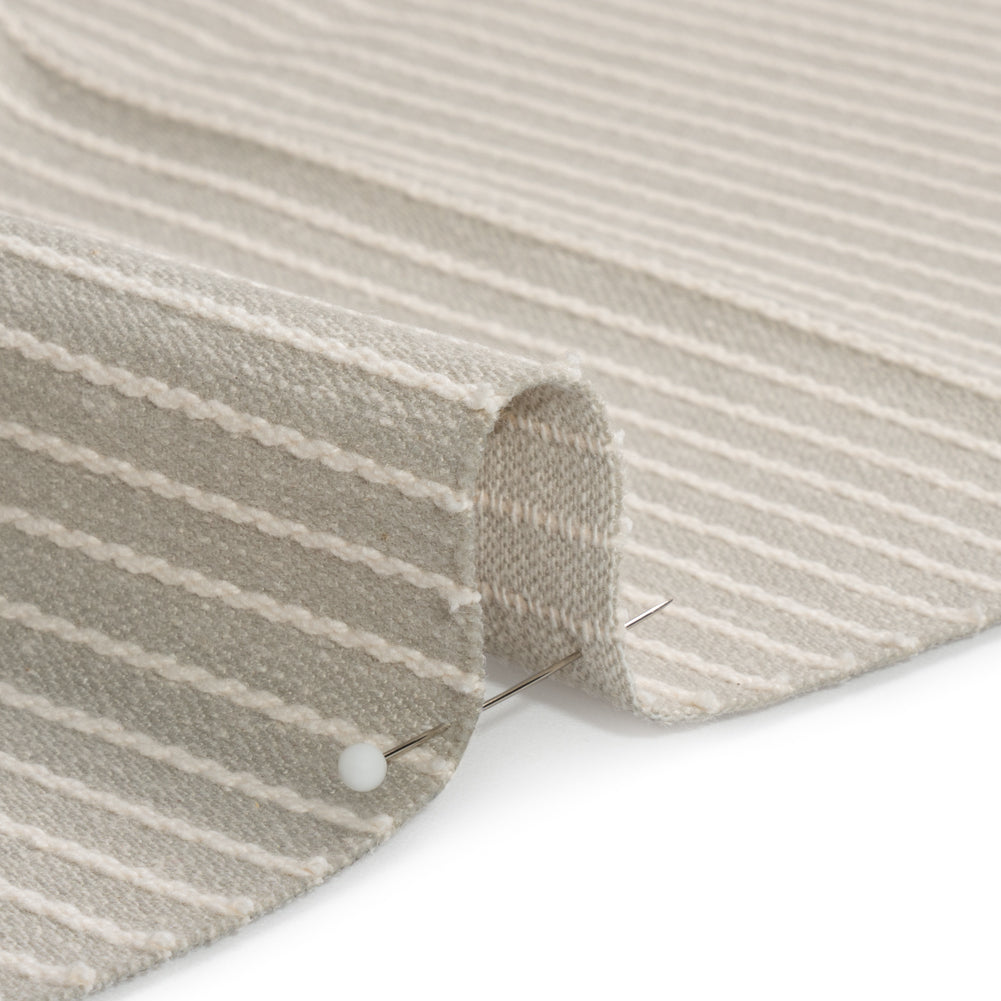 Cotton and Polyester Woven - Dove Tactile Chalk Stripes - British Imported - Joann Fabrics