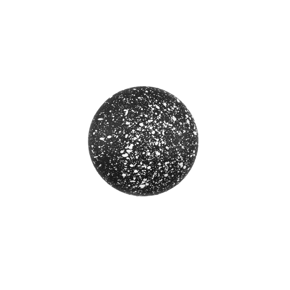 Italian Black and White Speckled Plastic Button - 24L/15mm - Joann Fabrics