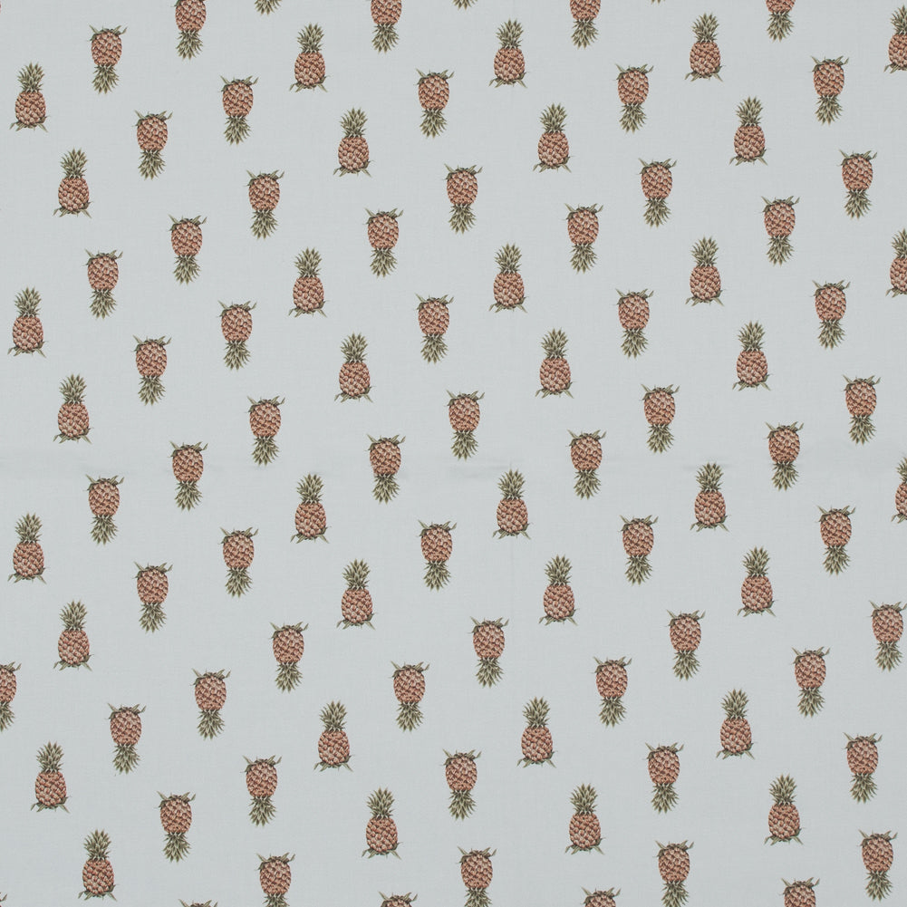 Stretch Cotton Sateen - Pineapples on White - Parvati's Peace Print - Mood Exclusive Surya Collection - Joann Fabrics
