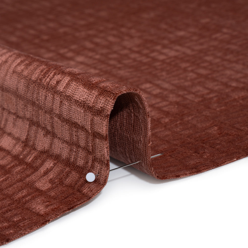 Polyester Upholstery Chenille - Marsala Grid Texture - Carolina Collection - Joann Fabrics