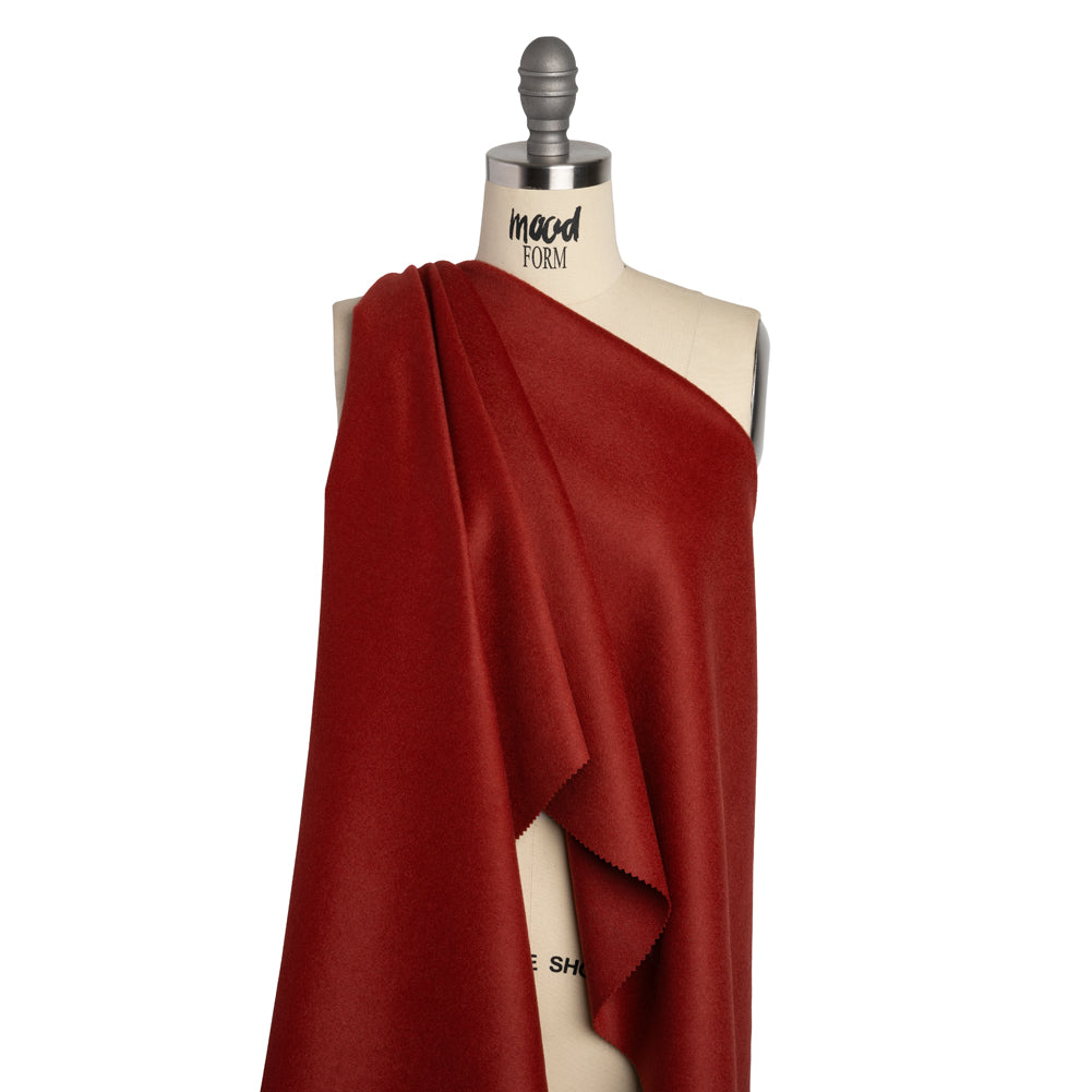 Brushed Lightweight Wool Blend Coating - Salmon Red - Ellamar Collection - Joann Fabrics