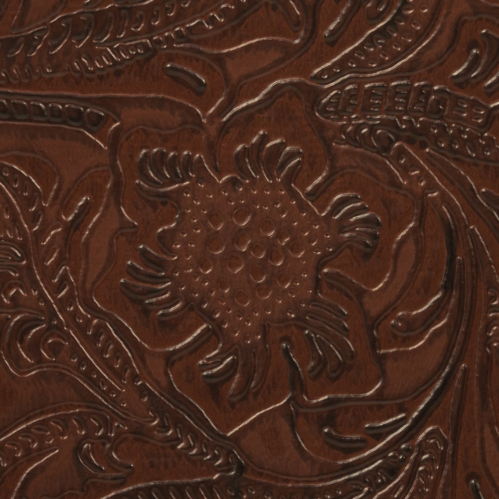 Vintage-Look Floral Embossed Vinyl - Brown - Wynonna Collection - Joann Fabrics