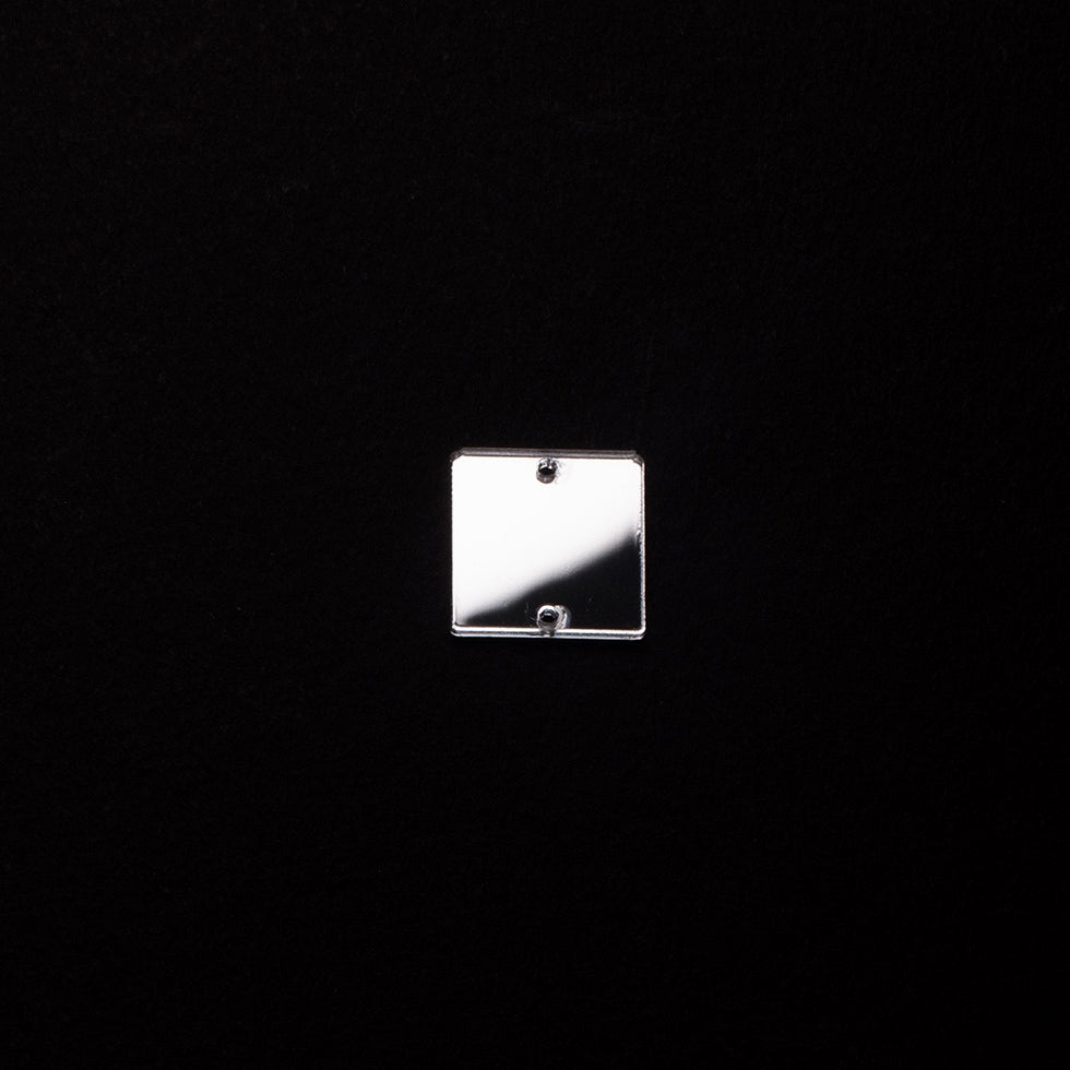 Silver Laminate 2-Hole Square Plastic Mirror - 40L/25.5mm - Joann Fabrics