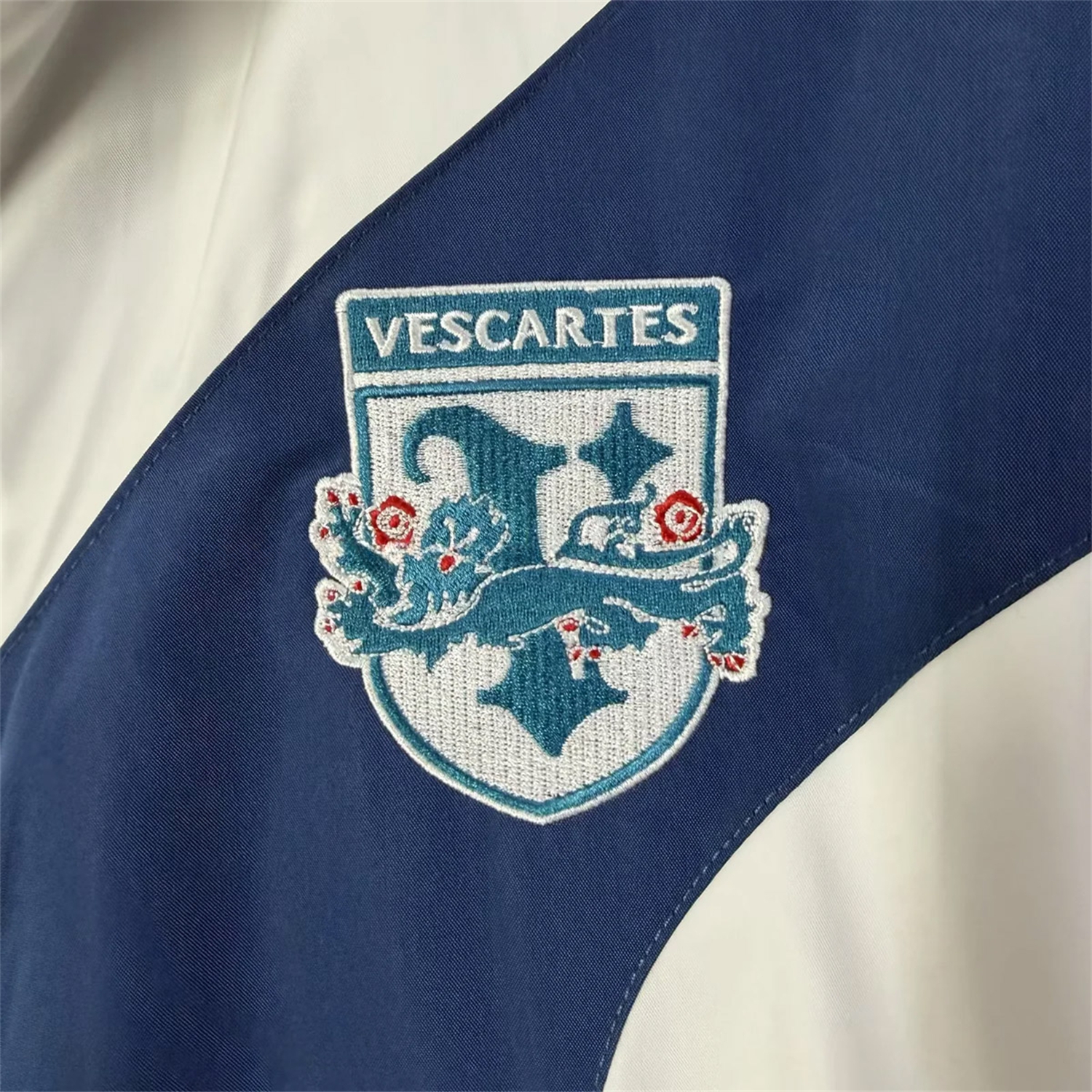 England 2026 Retro Style Windbreaker Jacket - Blue And White - UnitedFutballJersey