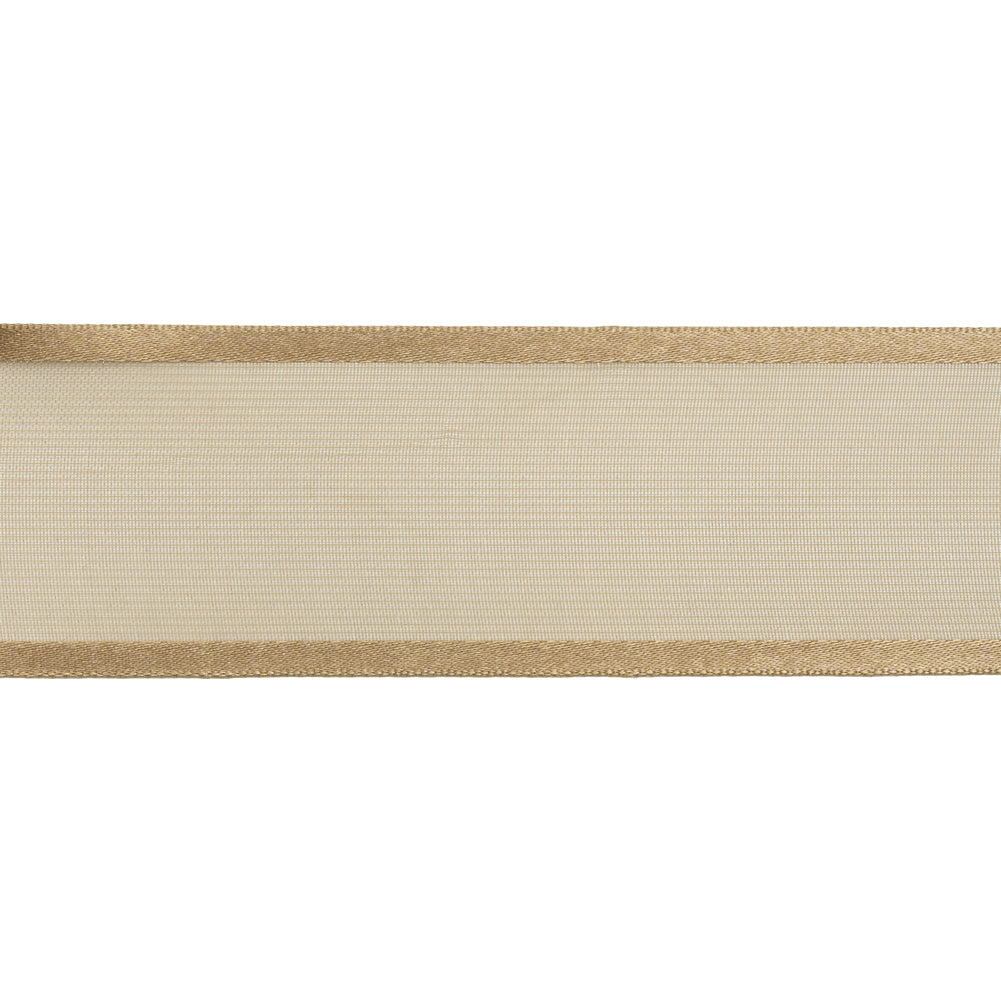 Sheer Ribbon with Double Faced Satin Edges - 1.375