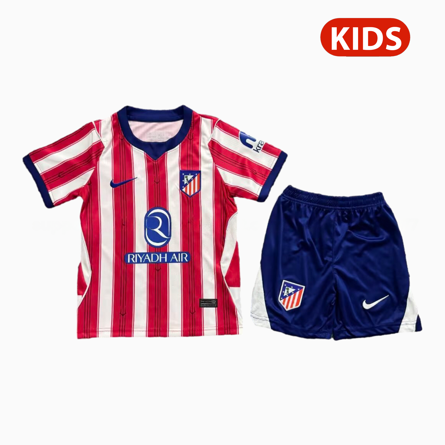 Atletico Madrid 26-27 Home Kids Kit - Fans Version - UnitedFutballJersey