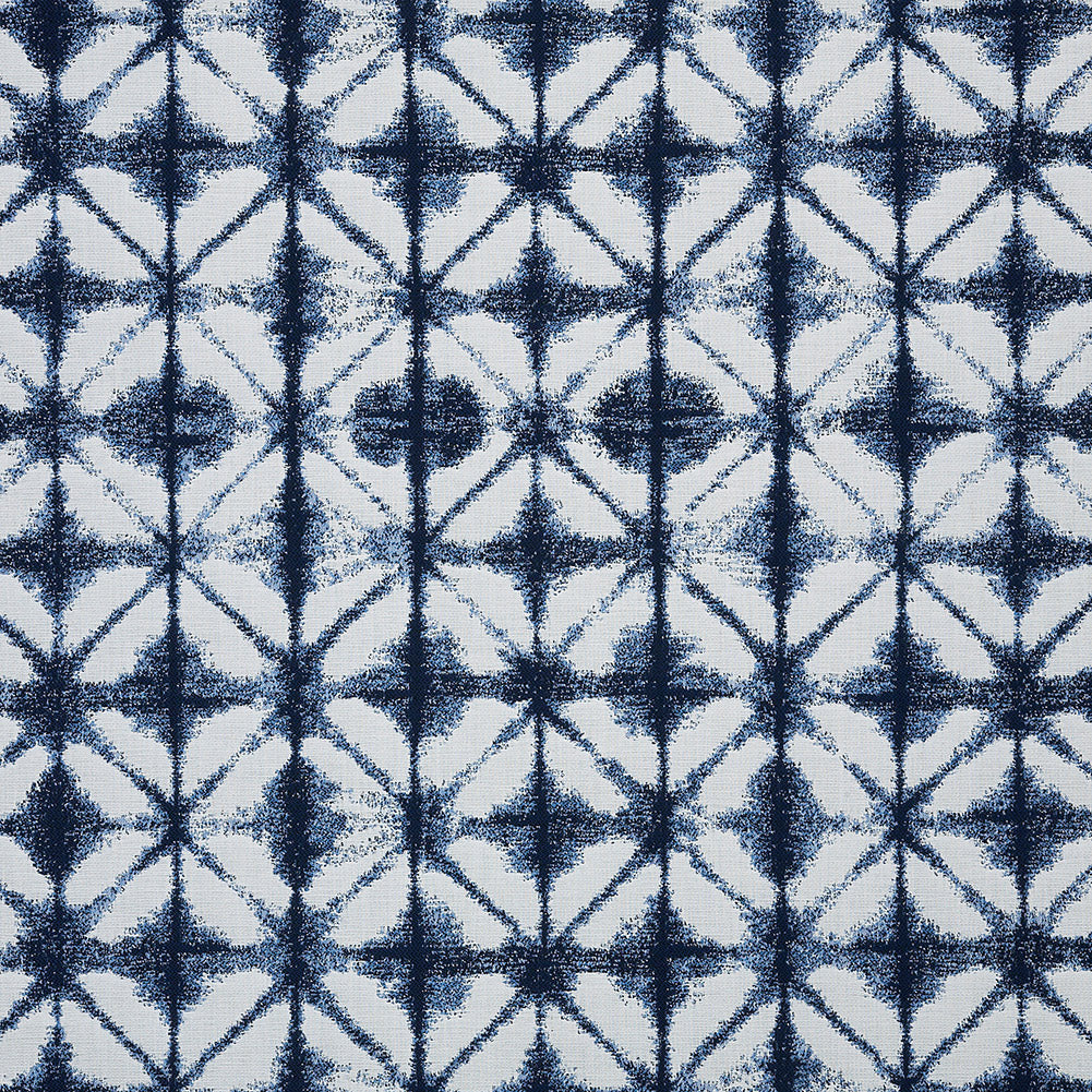 MIdori Upholstery Jacquard by Sunbrella - Indigo Shibori Diamonds - Joann Fabrics