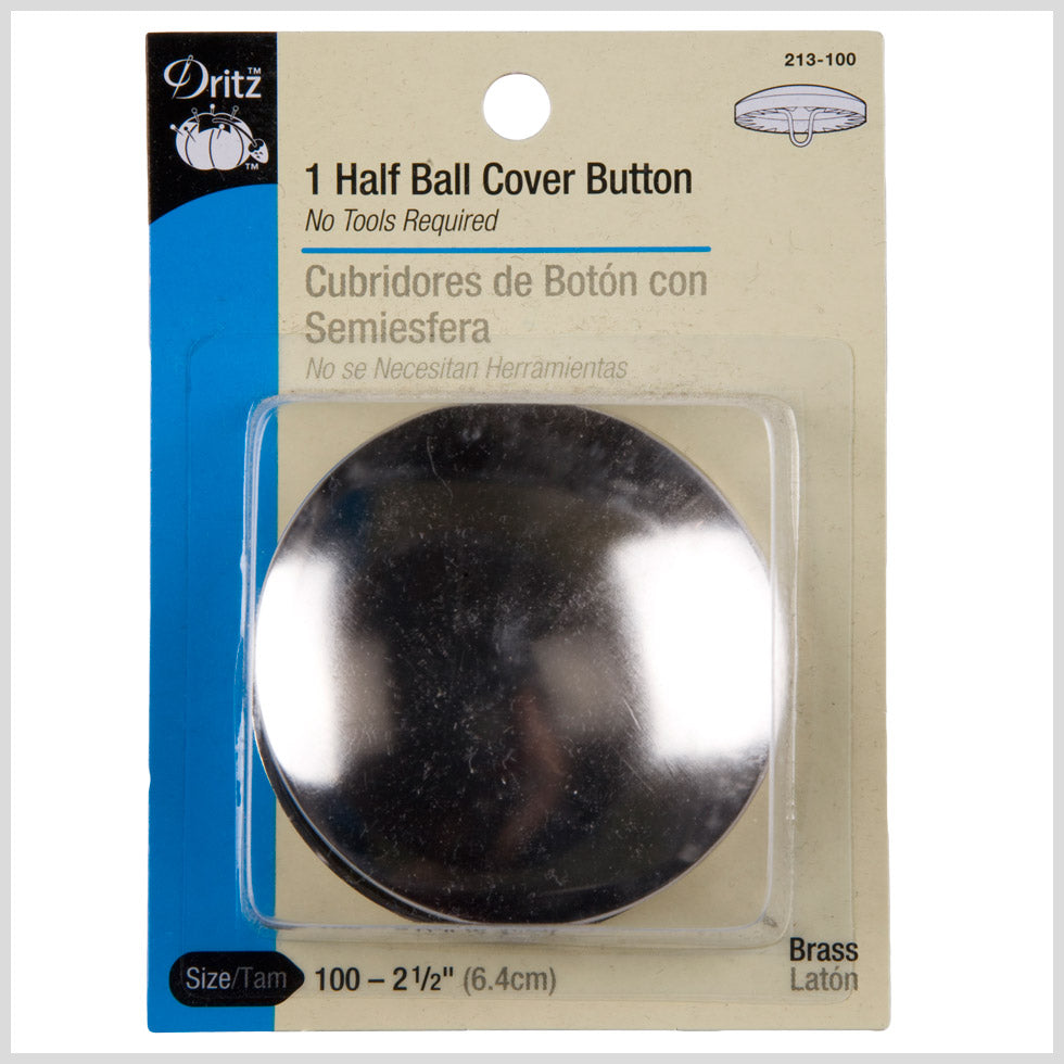 Dritz Half Ball Covered Buttons Size 100-2 1/2