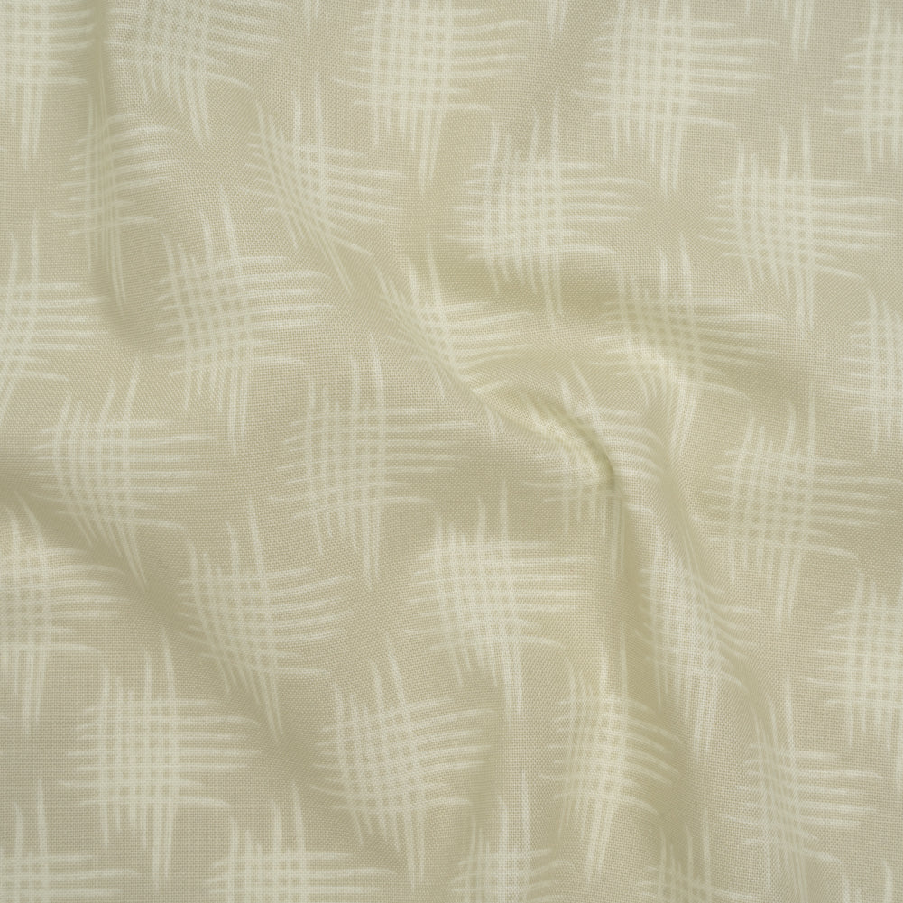 Printed Quilting Cotton by Heather Bailey for FIGO Studio - Dove Woven Grid Lines - Pop Sugar Collection - Joann Fabrics