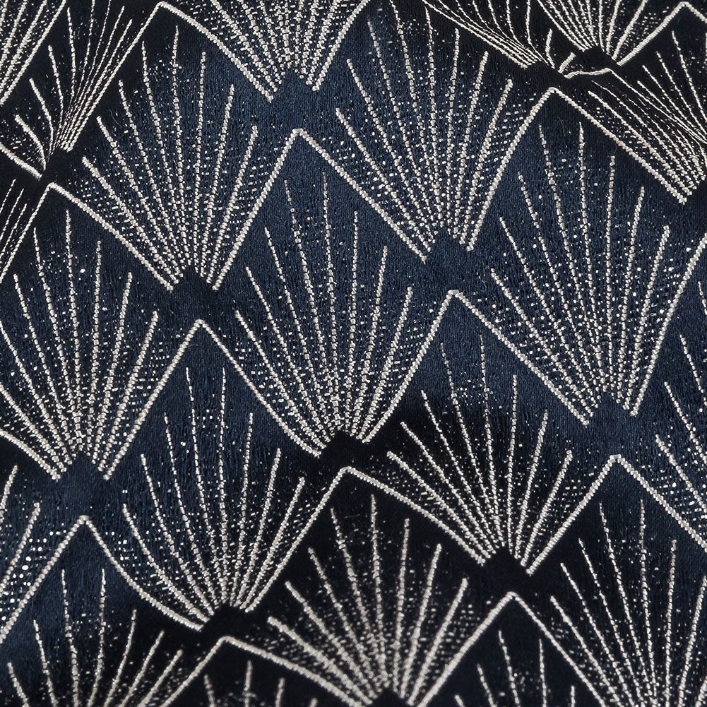 Metallic Drapery Jacquard - Sapphire Digital Spots - British Imported - Joann Fabrics