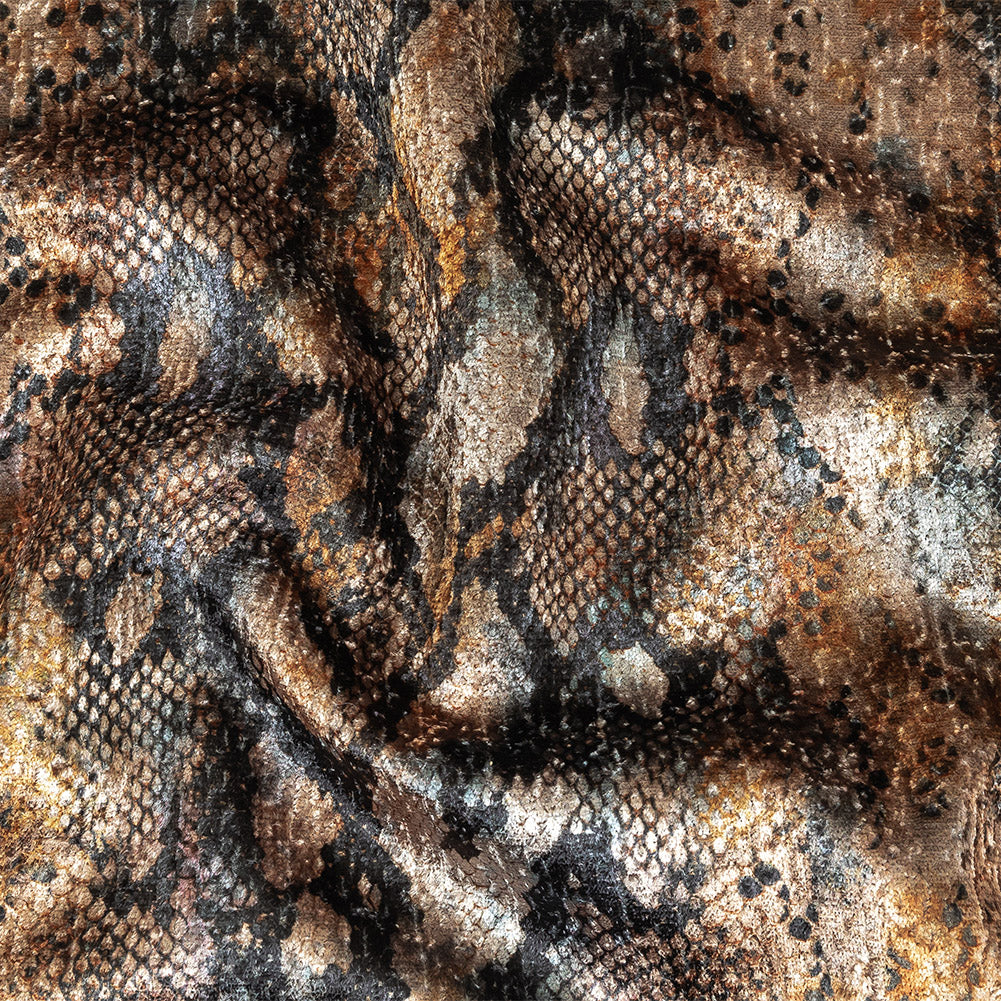 Goldeneye Snakeskin Diamond Textured Polyester Velvet - Joann Fabrics