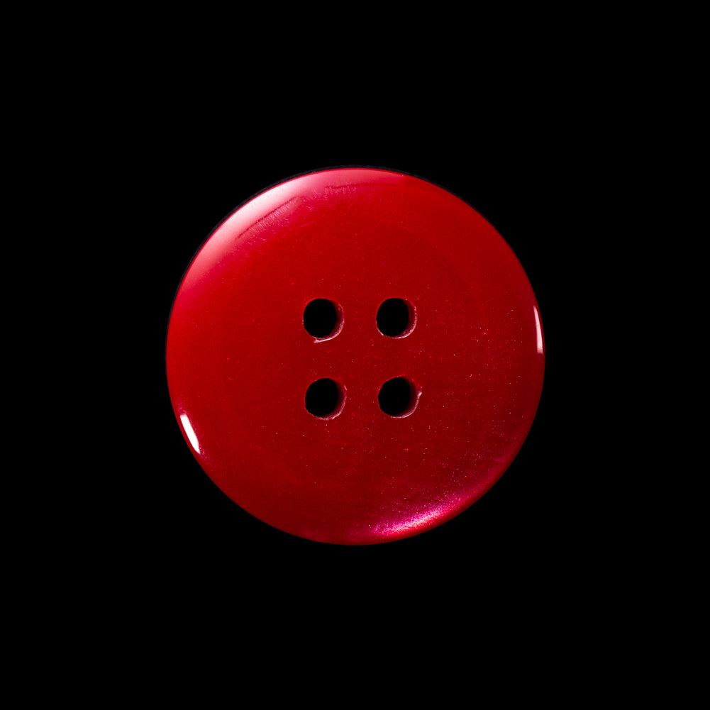 Italian Red 4-Hole Velvet-Faced Plastic Button - 36L/23mm - Joann Fabrics