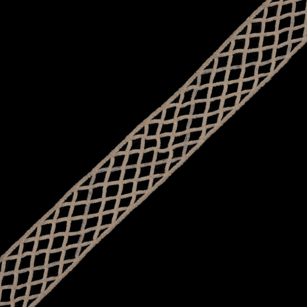 Champagne Criss Cross Chenille Trim - 2