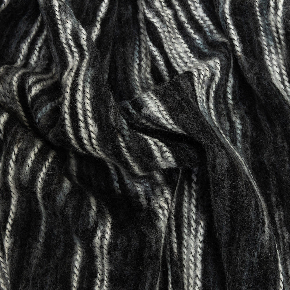 Steel and White Striated Novelty Chunky Knit - Joann Fabrics
