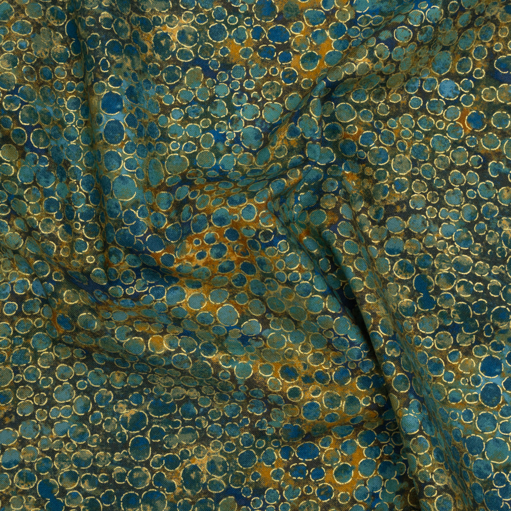 Metallic Printed Quilting Cotton by Northcott - Dawn River Rocks - Shimmer Collection - Joann Fabrics